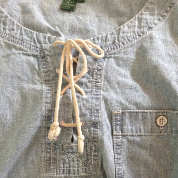 Lauren Jeans Co; Ralph Laurent; "M", Cotton, Denim, Hippie Vibes, Chic, Bohemian - Picture 3 of 6